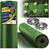 Plonos Tessuto non tessuto per erbacce da giardino, permeabile all'acqua, stabilizzazione UV, 90 g/m2, 1,6 x 50 m, con 100 ancore, verde