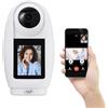 PNI Telecamera di videosorveglianza IP733 3MP, audio e video bidirezionale, con pulsante di chiamata Bluetooth, schermo, funzione baby monitor