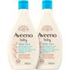 Aveeno Baby Daily Care Bagno e Docciaschiuma Delicato per Pelle Sensibile dei Bambini 2 x 400 ml