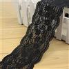 Duories - Nastro in pizzo vintage da 3 m x 10 cm, nastro decorativo in pizzo per lavori fai-da-te, confezionamento di fiori, tovaglia decorativa, confezionamento di regali, nero