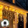Aigostar Luci a Cascata LED 3M+5M Catena Luminosa Impermeabile IP44, Luce Calda/Fredda, 8 Modalità 100 LED - Ideale per Camera dei Bambini, Campeggio, Balcone, Decorazioni Romantiche