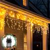 Aigostar Luci a Cascata LED 3M+5M Catena Luminosa Impermeabile IP44, Luce Calda/Fredda, 8 Modalità 100 LED - Ideale per Camera dei Bambini, Campeggio, Balcone, Decorazioni Romantiche