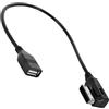 Oupdate Cavo Adattatore USB AMI MDI Compatibile per Audi A3 A4 A5 A6 A8 Q5 Q7 VW Golf Passat Tiguan Interfaccia Musica Ricevitore MMI Plug&Play Audio HD Compatibile per Penne USB e Hard Disk