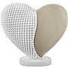 BONGELLI PREZIOSI Figura Cuore Bicolore 10x9cm Bianco Nocciola
