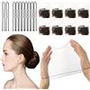 Sularpek Retine per Capelli Invisibili per chignon, 24 Pezzi e 10 forcine capelli forma U, Bambina per fissare parrucche capelli e chignon