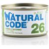 Natural Code per Gatto da 85g Gusto 26 - Tonno e Tacchino