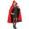 Ciao- Mantello Domino Reversibile con Cappuccio (Taglia Unica Adulto), Rosso/Nero