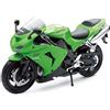 NewRay New-Ray S.R.L 42443 A - Moto Kawasaki ZX 10 R/ Honda CBR, Veicolo in miniatura, Scala 1:12, Verde/Nero