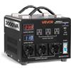 VEVOR Trasformatore da 220 V a 110 V e da 110 V a 220 V, Trasformatore di Tensione Step-up Step-down Automatico, 3000 VA, con 3 Prese USA, 3 Prese UE, Display LCD, Cavo di Alimentazione