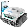 WYBOT C2 Vision AI Telecamera Robot Piscina Cordless con Batteria, Robot Piscina pareti e Fondo, filtrazione a Due Strati, aspirazione Potente, per Piscine interrate Fino a 180㎡(Bianco-Verde)