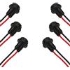SENZEAL T10 W5W 194 Lampadine a LED 921 Adattatori per prese di gomma T10 filo di rame 6pz