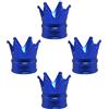 SENZEAL 4 Pezzi Tappi Pneumatici Auto Corona Antipolvere Coprivalvola Auto Universale in Lega di Alluminio Tappino Gomme per Auto Biciclette Camion Moto (Blu)