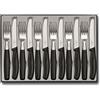 Victorinox Classic, Posate professionali, 12 pezzi, Lama extra seghettata, a forma di onda, 11 cm, Acciaio inossidabile, Nero