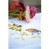 VERVACO Kit Punto Croce Prestampato Centrotavola UCCELLI CANORI Biancheria Da Tavola Set Fai Da Te Creativo 40 x 100 cm Kit Hobby Creativi Adulti Casa Decor Cross Stitch Runner