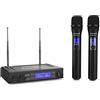 Audibax Missouri 2000 A - Sistema Microfonico Wireless Doppio VHF - Microfono Wireless Professionale di Gamma A - Sistema con Indicatori RF/AF - Connettori di Uscita XLR e Ausiliaria