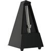 Wittner Metronomo Taktell forma piramidale Sistema Maelzel Serie 800 - Custodia in legno massello - Senza campana - Nero opaco - Meccanismo a carica manuale - Non richiede batterie - Made in Germany