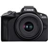 Canon EOS R50 Black + RF-S 18-45mm IS STM Garanzia Ufficiale Canon
