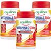 Equilibra Integratori Alimentari, Vitamina C 500 mg, Integratore per la Normale Funzione del Sistema Immunitario, Riduce Stanchezza e Affaticamento, Aroma Arancia, 3 Pezzi da 60 Compresse Masticabili