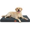 WAVVE Cuccia Cane Grande Ortopedica 104x69x7.6 cm, Cuscino per Cani interno indistruttibile, Letto per Cani Sfoderabile Lavabile Impermeabile, Materassino per Cani in Uovo Foam, Grigio