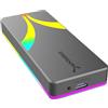 SABRENT Case SSD Rocket RGB USB C 20Gbps M.2 SATA/NVMe (EC-RGBG)
