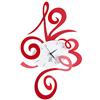 Arti & Mestieri Robin - Orologio da Parete di Design 100% Made in Italy - in Ferro, 34 x 51 cm - Rosso