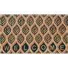 Comart - Zerbino Rio in Cocco con Scritte e Disegni Incisi - 40x70 cm - Tappeto Colorato per Ingresso Esterno e Interno - Asciugapassi Antiscivolo - Regalo Casa Nuova - Scritta Welcome Foglie Verdi