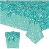COSORO 2 Pezzi Brillante Tovaglia Plastica Rettangolare,137*274cm Sequins Tovaglia Antimacchia Impermeabile Verde Grande,Tovaglie per Festa Decorazione Desktop per Festa di Compleanno Matrimonio Natale