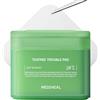 Mediheal Teatree Trouble Pad - Pads in Cotone Quadrati con Tea Tree & Lactobacillus - 100 Pads per la Cura della Pelle Sensibile e Acneica, Vegani, 375g