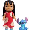 Just Play Bambola con forma modificabile di Lilo da 35,6 cm del film Lilo & Stitch con personaggio di Stitch da 12,7 cm, giocattoli da collezione, giocattoli per bambini e bambine dai 3 anni