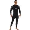 SEAC Feel-S Man 3mm - Muta da uomo in neoprene UltraStretch 3 mm, con cerniera posteriore YKK, cuciture Flatlock e ginocchiere rinforzate - Muta sub, snorkeling e freediving
