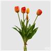 EDG Enzo De Gasperi Bouquet di 5 Tulipani Chiusi Gomma Olis H 40 Cm Arancione
