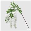 EDG Enzo De Gasperi Glicine Ramo x3 con Foglie H 50 Cm Pianta Artificiale Colore Bianco