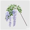 EDG Enzo De Gasperi Glicine Ramo x3 con Foglie H 50 Cm Pianta Artificiale Colore Mauve