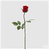 EDG Enzo De Gasperi Rosa Velvet Ramo con Foglie H 60 Cm Pianta Artificiale Colore Rosso