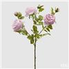 EDG Enzo De Gasperi Rosa Sonia Ramo x3 con Foglie e Bocciolo H 65 Cm Pianta Artificiale Mauve
