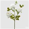 EDG Enzo De Gasperi Rosa Sonia Ramo x3 con Foglie e Bocciolo H 65 Cm Pianta Artificiale Bianco