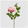 EDG Enzo De Gasperi Rosa Gloria Ramo con Foglie e Bocciolo H 60 Cm Pianta Artificiale Rosa Crem