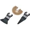 wolfcraft Set di lame multifunzione per la riparazione di fughe Standard in 3 pezzi, attacco universale, 8491000