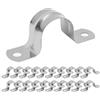 Sgehai 304 Acciaio Inox U Stringitubo Morsetto,Per Tubo dell'acqua Tubo del Gas - tubo Morsetto di Collegamento Anello (20 Pezzi Ø12 mm)