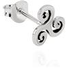 NKlaus Coppia di orecchini a perno o orecchini celtici triskel 925 argento 8mm piccoli orecchini gotici da donna 11136