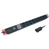 Techly I-CASE STRIP-8C Barra di alimentazione 19' 1U I-CASE STRIP-8C