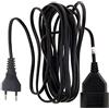 Zenitech - Prolunga Elettrica HO3VVH2F 2x0.75 mm² - Nero - Raccordo 6A Senza Terra con Sicurezza Bambini - Lunghezza 10 m - Conforme Norme NF per Uso Interno