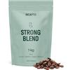 Incapto Caffè in Grani Strong Blend 1kg | Miscela 80% Arabica e 20% Robusta | Forte e Amaro | Orígines Uganda, Brasile e Perù | Tostatura Naturale
