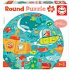 Educa - Round Puzzle Sotto il Mare. Puzzle Rotondo per Bambini. 28 pezzi. +3 anni (18907)