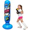 Sgizoku Sacchi di sabbia gonfiabili per bambini,Blu Sacchi da boxe sacchi di sabbia autoportanti, sacchi di sabbia indipendenti per praticare karate (Blu)