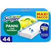Swiffer Wet Lavapavimenti, 44 Panni Umidi, Limone, Maxi Formato, Lava Pavimenti, Pulizia Igienica Profonda, Rimuove Sporco e Batteri, per Tutti I Tipi di Pavimenti