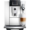 JURA E8 Piano White Macchina da caffè espresso a 2 tazze COMPLETAMENTE AUTOMATICA (dai chicchi al caffè), colore PIANO WHITE, bevande con latte, 27 tipi di bevande, funzione LIGHT BREW, accessorio per sciroppi SWEET FO