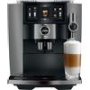 JURA J10 Twin Diamond Onyx Macchina da caffè espresso a due tazze COMPLETAMENTE AUTOMATICA, con COFFEE EYE rileva la posizione della tazza, colore Diamond Onyx, 46 Bevande, anche con latte, funzione LIGHT BREW, accessorio per