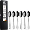 Gehring Solingen Focus - Set di 6 cucchiaini da caffè, 6 pezzi, in acciaio inox, lavabili in lavastoviglie, made in Germany
