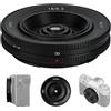 7artisans 18 mm F6.3 Ⅱ M4/3 Mount Ultra Thin Pancake Lens,58 g APS-C Punto Manuale Grande Apertura Lente Focale Fissa con Borsa di Stoccaggio (Nero)